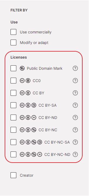 Images highlights different licenses options available.
