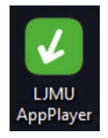 Screen grab of LJMU App player icon found on desktop