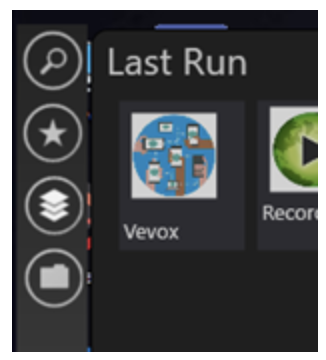 Screen grab of Vevox icon in LJMU App Player