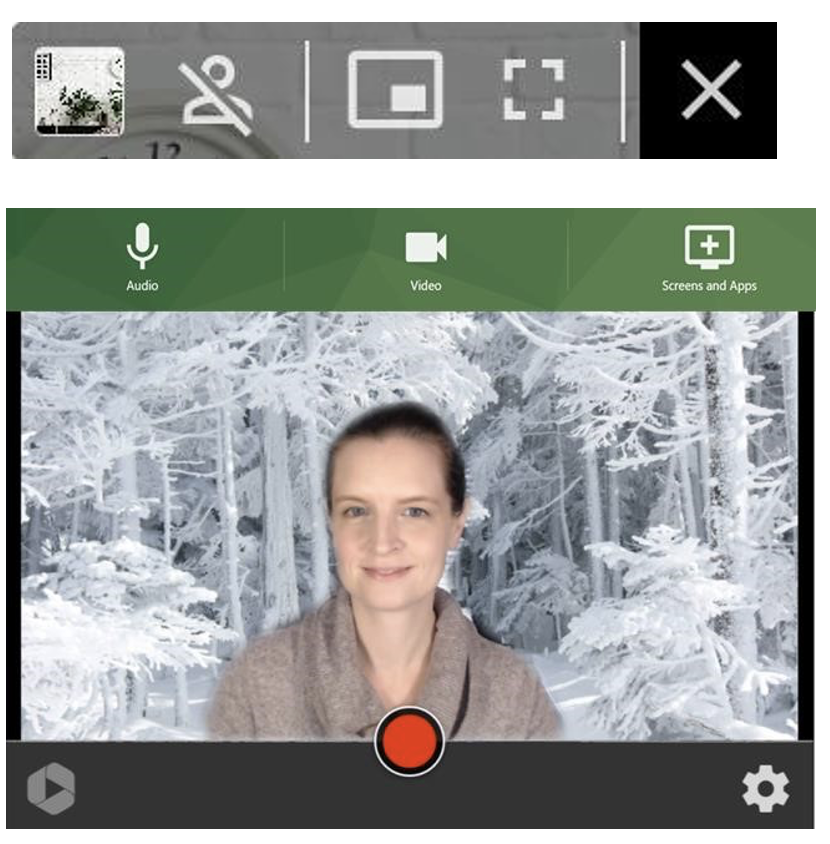 The virtual background option in Panopto allows you to change the background settings of your video recording and add in alternative backgrounds.