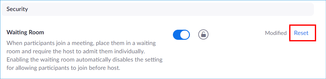 waiting room reset waiting room reset